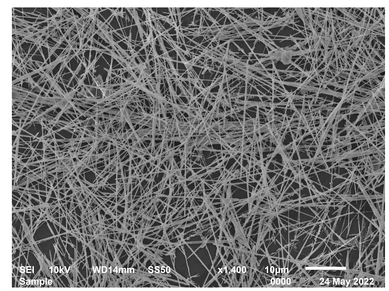Gümüş Nanotel tasvirleri Nature makalesinden alınmıştır.