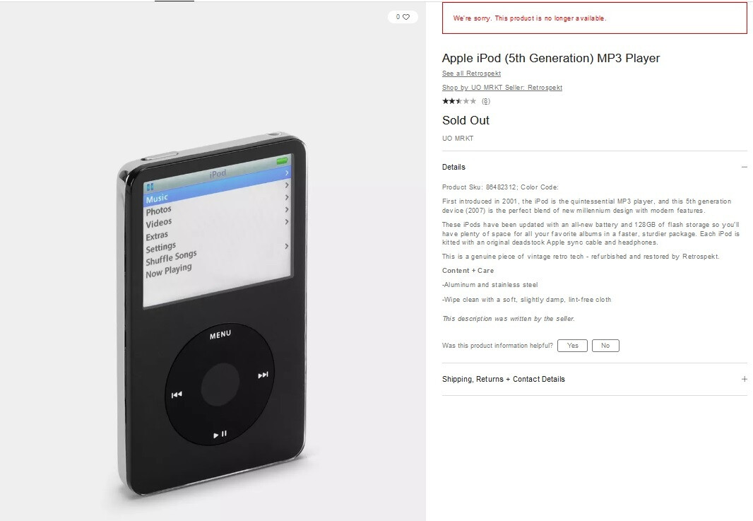Yenilenmiş 5. nesil iPod MP3 birimleri internette tükendi - Dünyadan Güncel Teknoloji Haberleri