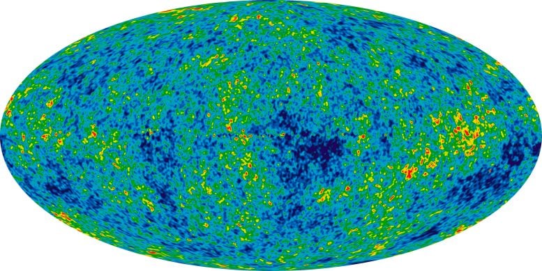Kozmik Mikrodalga Arkaplanındaki (CMB) Sıcaklık Dalgalanmalarının Isı Haritası