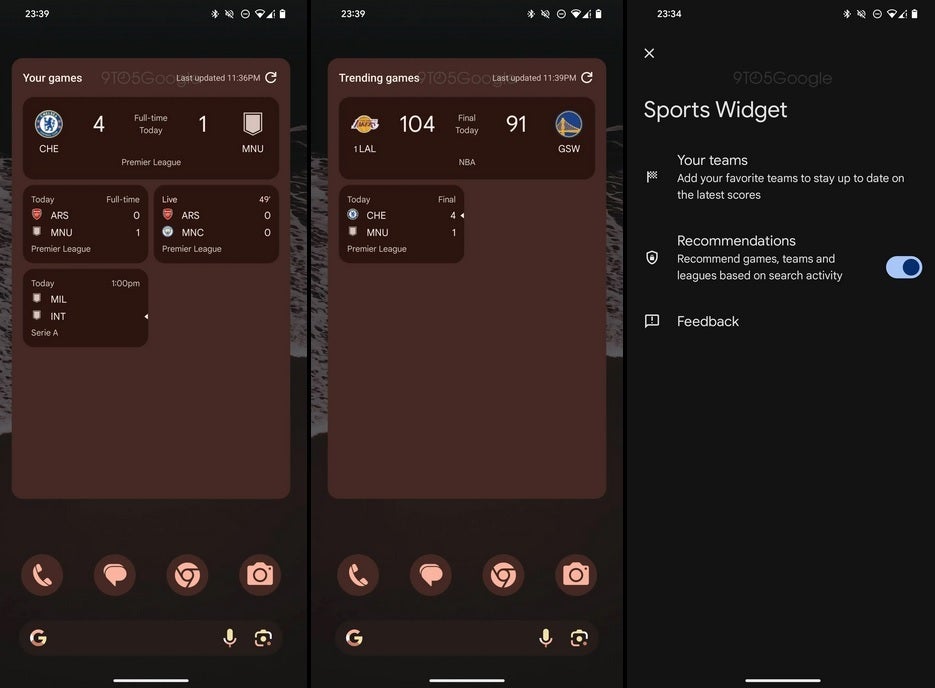 Spor widget'ı ilgilendiğiniz takımları takip etmenize olanak tanır - Gizli kod, spor tutkunlarının yakında Android ana ekranları için yeni ve harika bir widget alacağını ortaya koyuyor