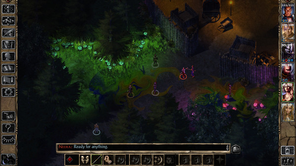 Baldur's Gate 2'den bir ekran görüntüsü.