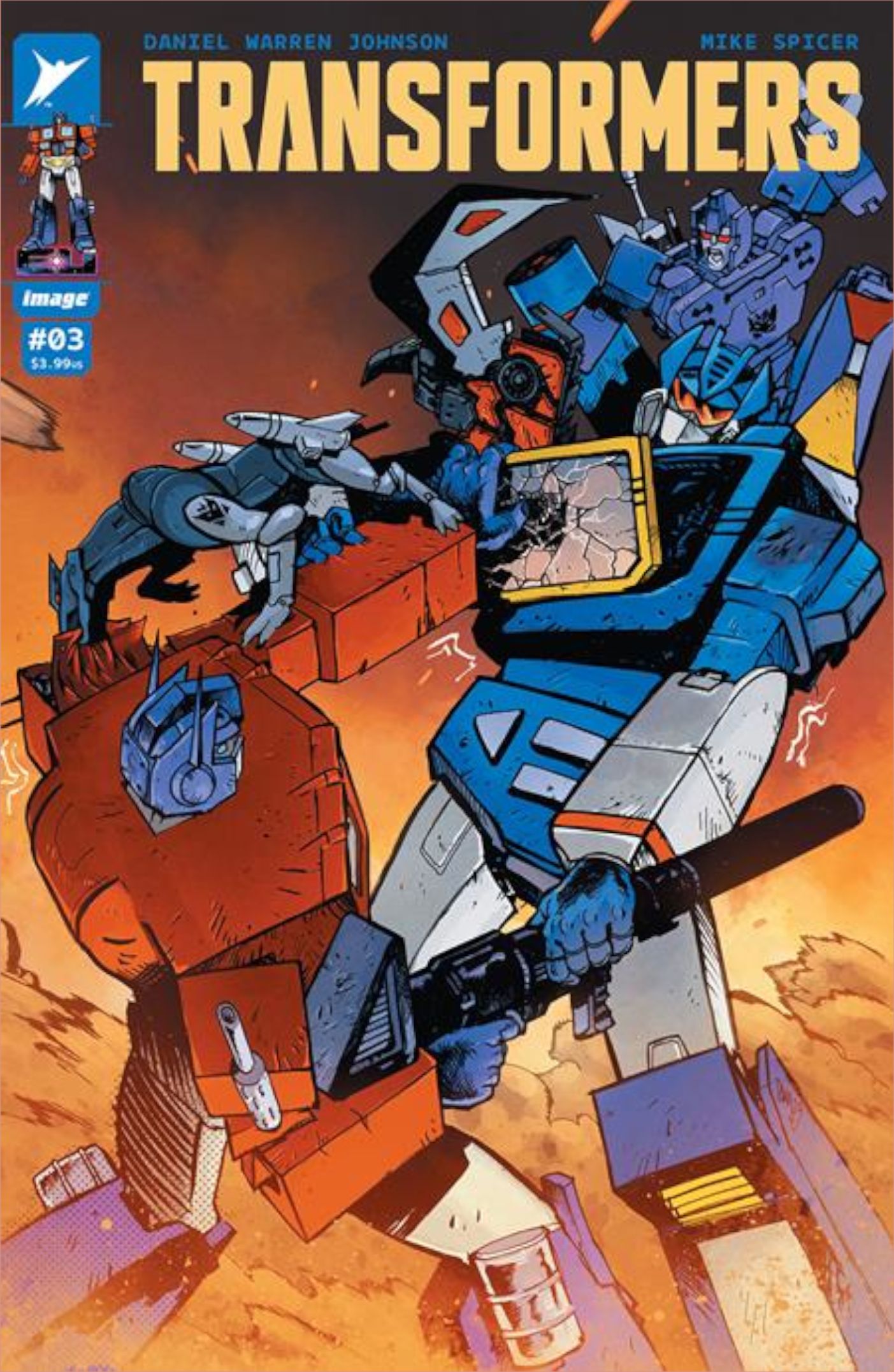 Transformers #3 kapağı Daniel Warren Johnson'dan