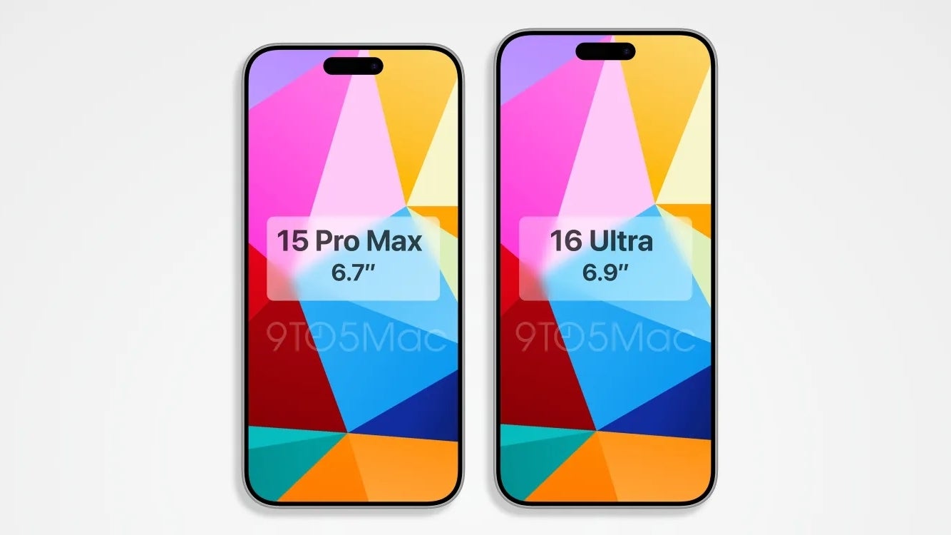 İPhone 15 Pro Max'im (solda) iddia edilen iPhone 16 Pro Max/Ultra'nın (sağda) yanında.  Resim 9to5Mac'in izniyle.  - iPhone 16 Pro Max Galaxy Z Flip'in katlanır rakibi olmalı (ve kimse fikrimi değiştiremez)