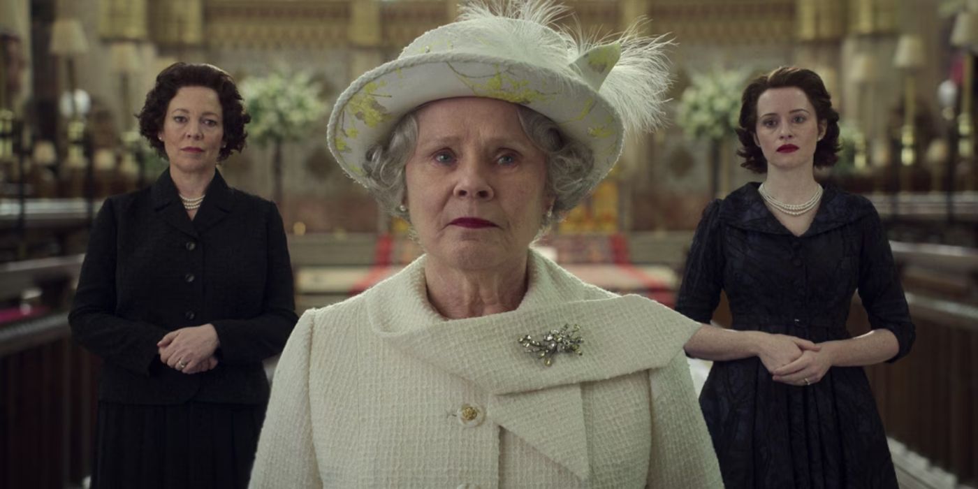 Imelda Staunton, Olivia Colman ve Claire Foy'un canlandırdığı Crown'un üç Kraliçe Elizabeth'i.