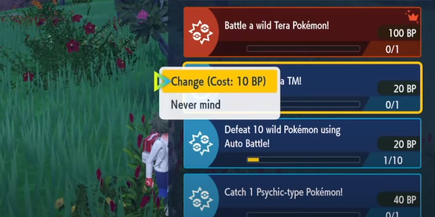 Pokemon Scarlet & Violet Indigo Disk DLC Zirvede Daha Fazla Puan İçin BP Görevini Kırmızı Görevle Değiştirme