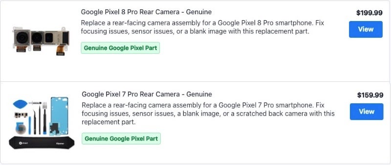 Google Pixel 8 ve 8 Pro onarım parçaları size önceki modellerden daha pahalıya mal olacak