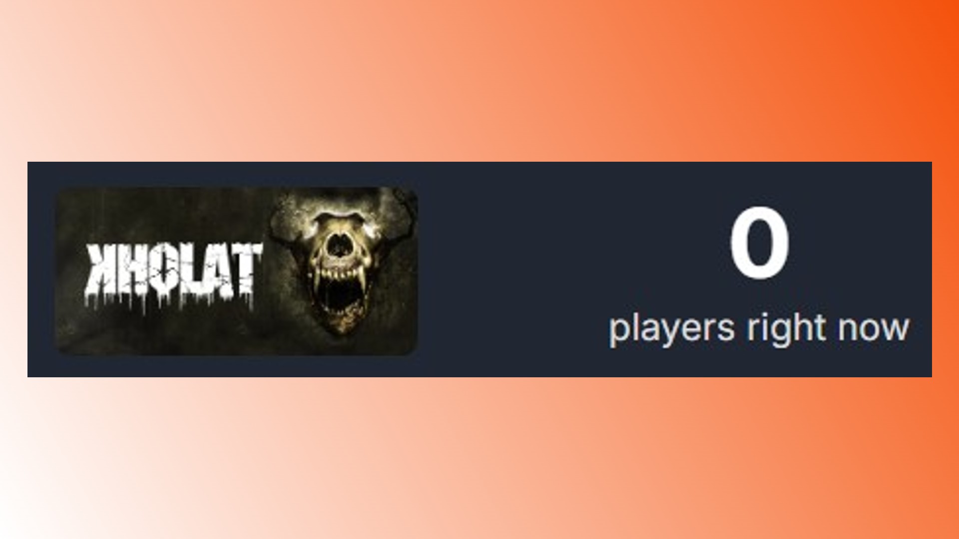 Steam oyunlarında sıfır oyuncu: Bağımsız korku oyunu için Kholat Steam oyuncu sayısı