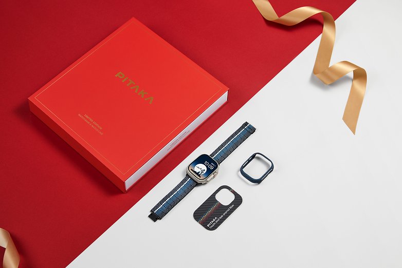 Apple Watch için bileklik ve kılıfla birlikte Pitaka Noel hediye kutusu