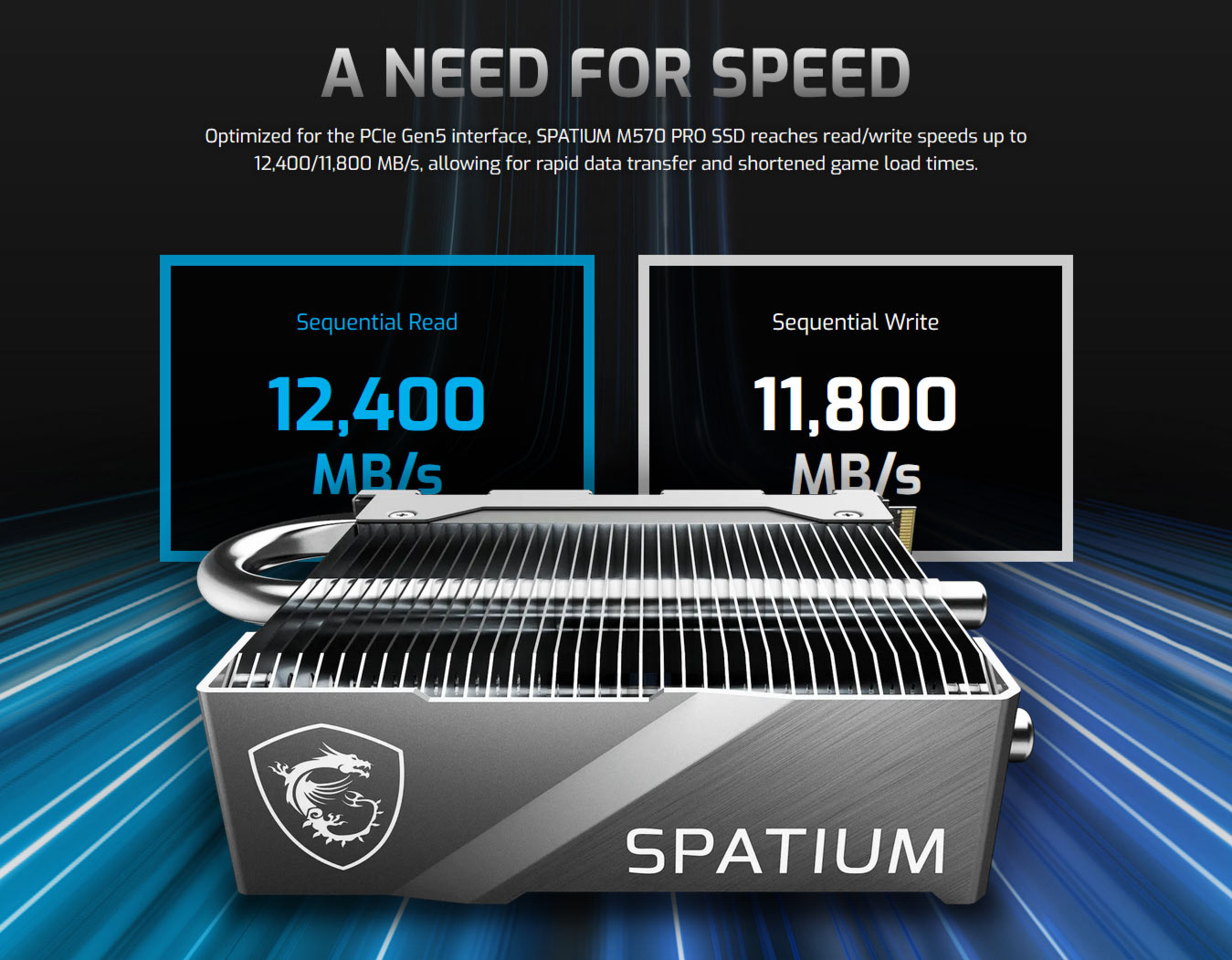 MSI Spatium M570 Pro Frozr PCIe 5.0 SSD