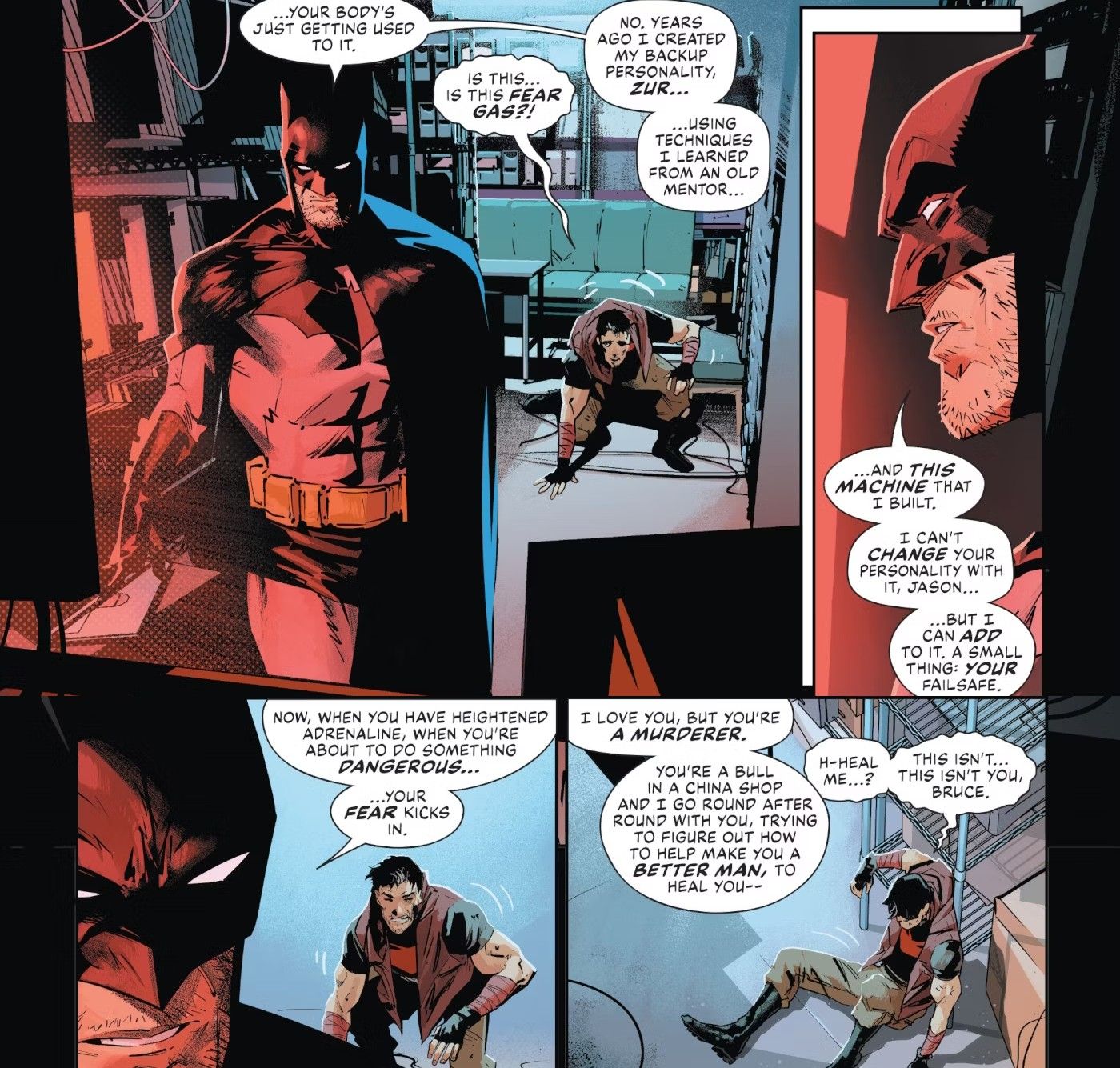 Batman, Jason Todd'u yakalar ve onun kanunsuz bir kanun koyucu olmaktan emekli olmasını sağlamak için beynini düzenler