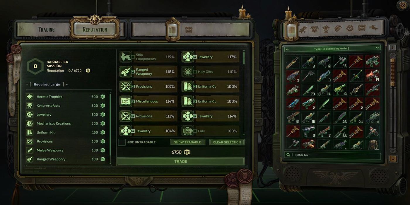 Warhammer 40,000: Rogue Trader'da tüccarlardan yeni eşyaların kilidini açmak için hem itibarınızı hem de Kâr Faktörünüzü artırmanız gerekecek.