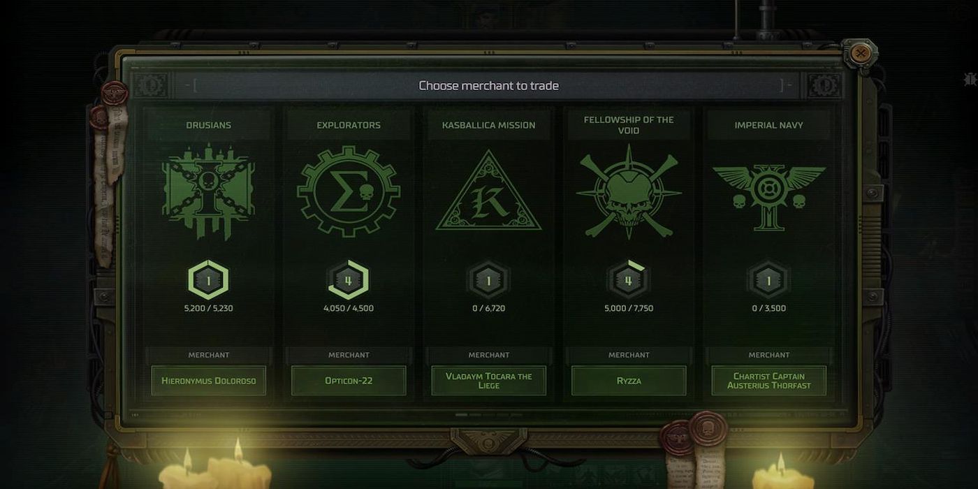 Warhammer 40,000'de itibarınızı artırmak için ticaret yapabileceğiniz beş grup var: Rogue Trader.