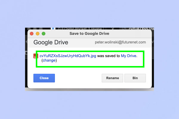 Chrome dosyalarının doğrudan Drive'a nasıl kaydedileceğini gösteren ekran görüntüsü