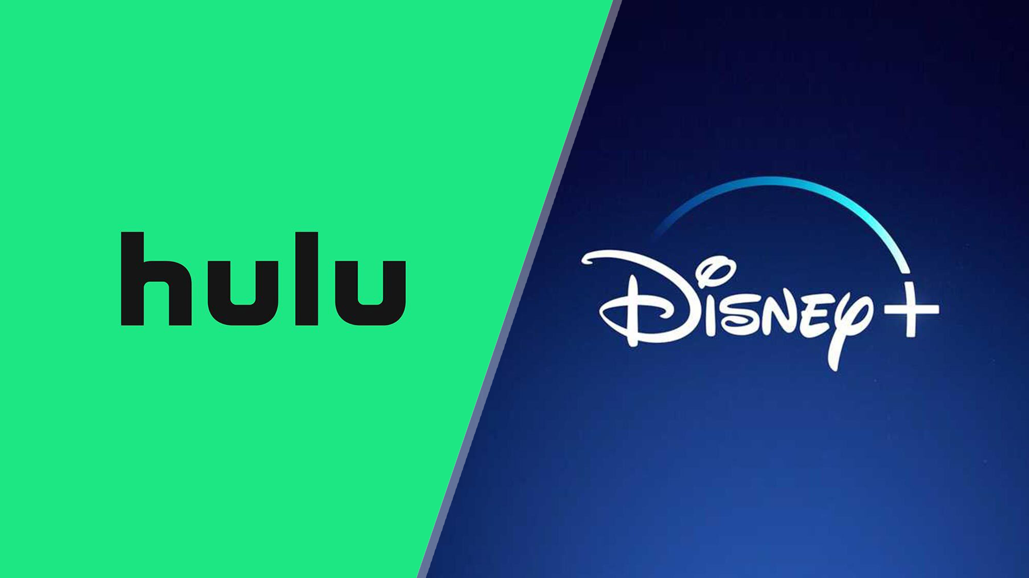 (Soldan sağa) Hulu, Disney Plus logoları