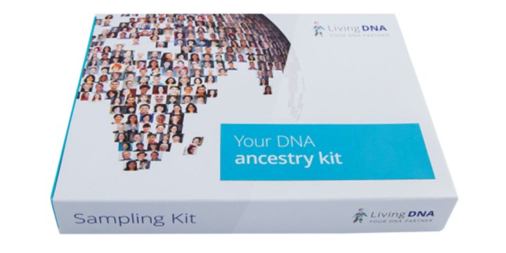 LivingDNA DNA test kiti kutusu.