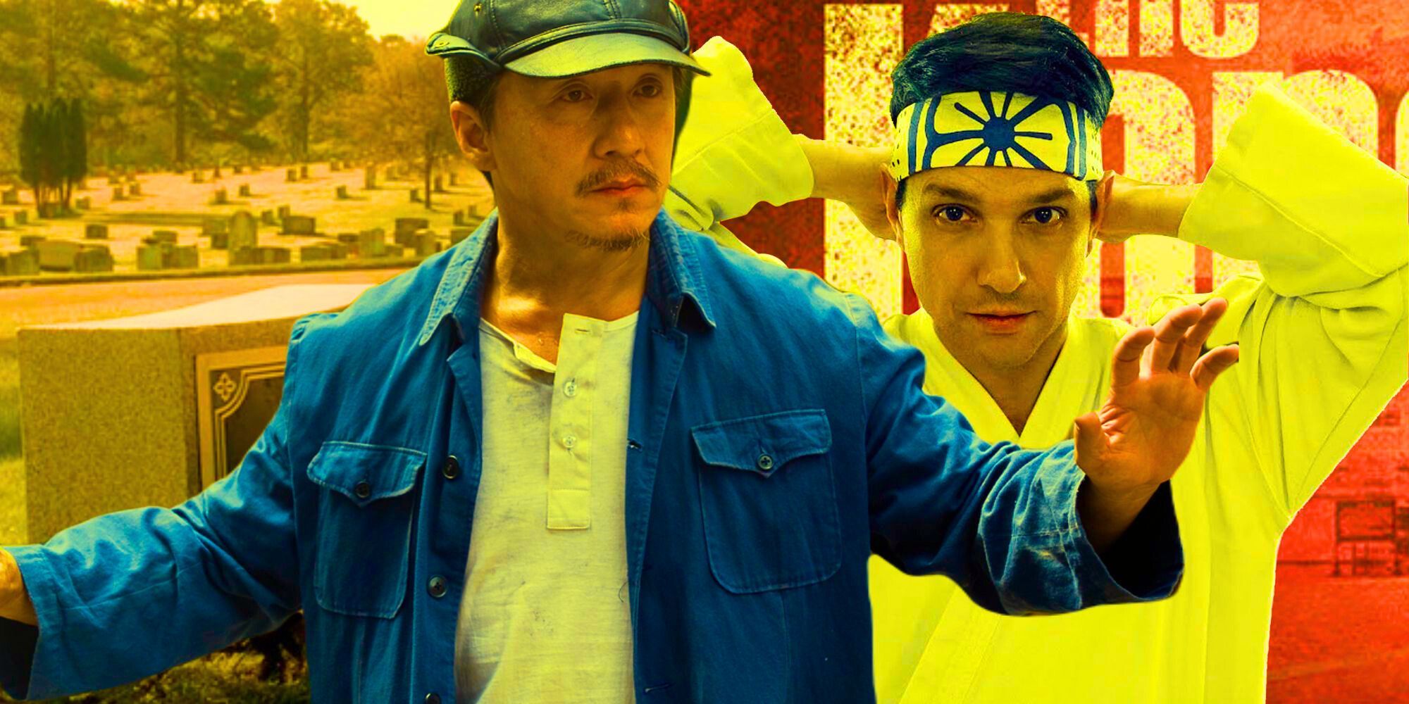 Jackie Chan ve Ralph Macchio, Karate Kid karakterleri olarak