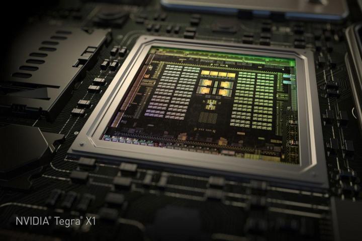 Nvidia'nın Tegra X1 çipinin bir görüntüsü.