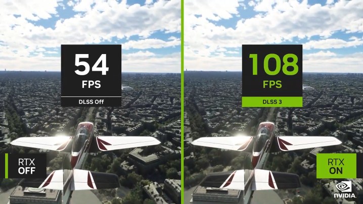 Microsoft Flight Simulator'da çalışan Nvidia DLSS 3.