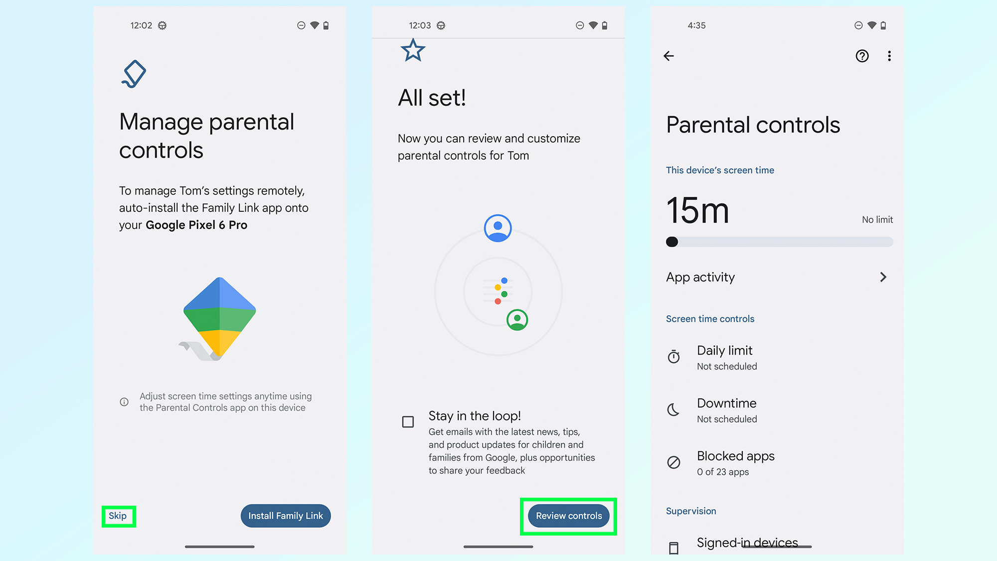 android'de family link ile ebeveyn kontrolleri nasıl kurulur