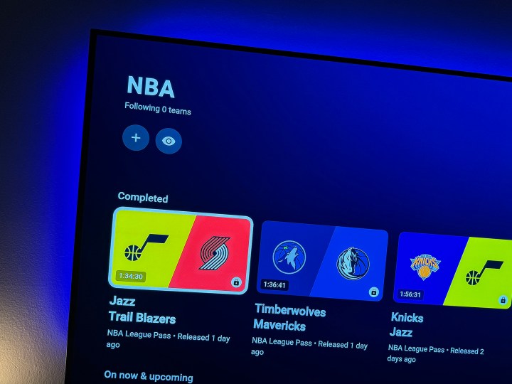 YouTube TV'de NBA.