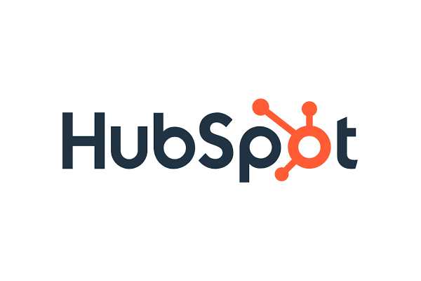 Beyaz zemin üzerinde HubSpot logosu.