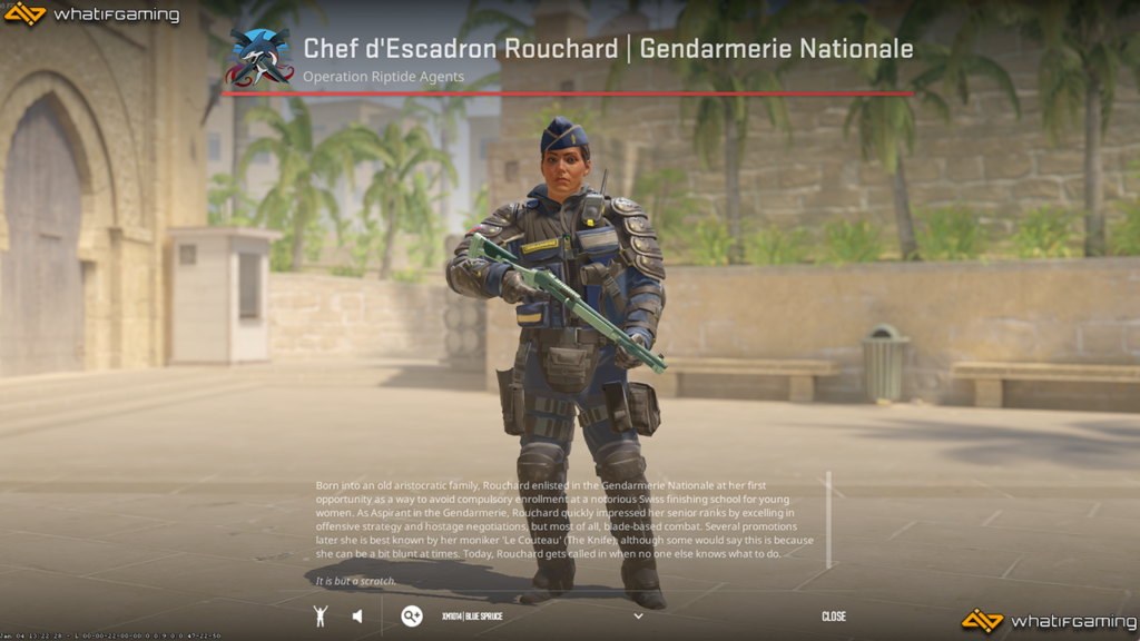 Şef d'Escadron Rouchard Jandarma Nationale'i oyun içinde inceliyoruz.