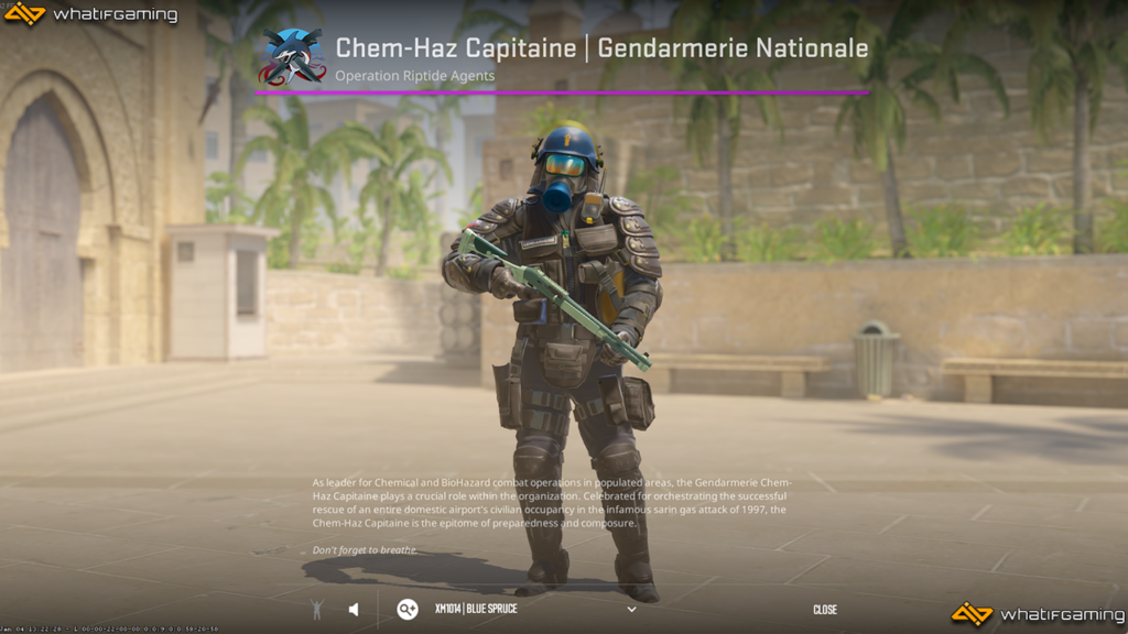 CS2'de Chem-Haz Capitaine Agent'ın incelenmesi.