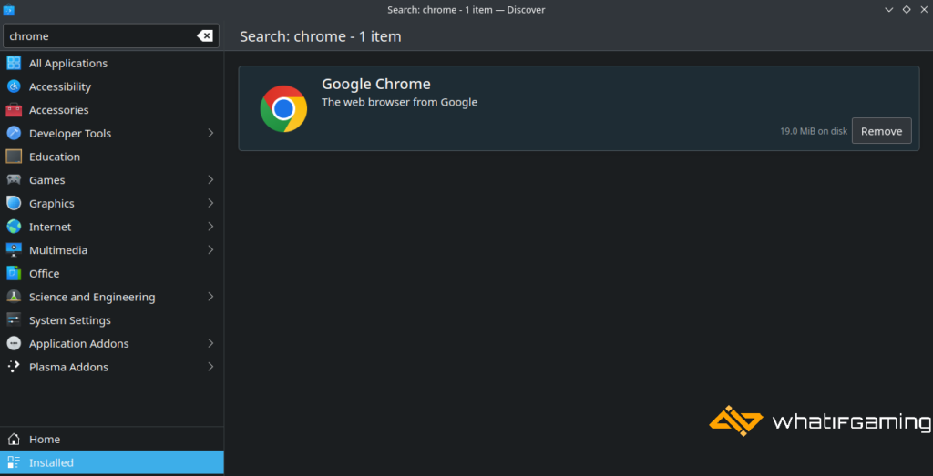 Keşfet'te Google Chrome