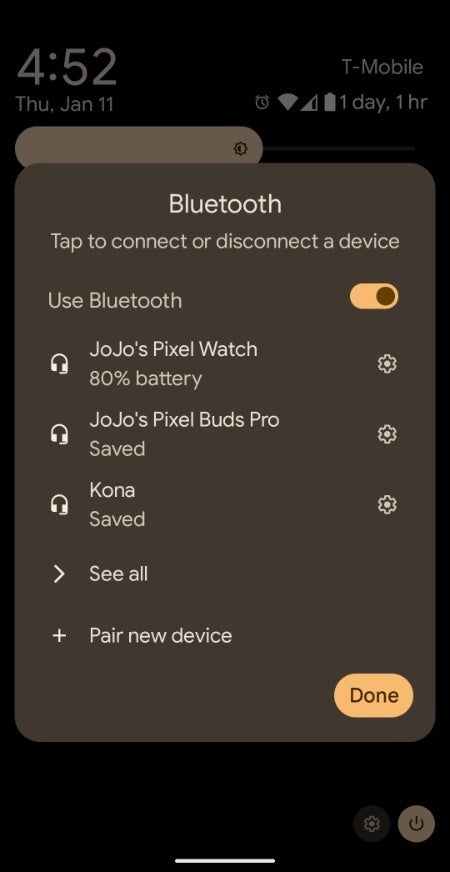 En yeni Android 14 beta, Bluetooth Hızlı Ayarlar kutucuğunu daha etkileşimli olacak şekilde değiştiriyor