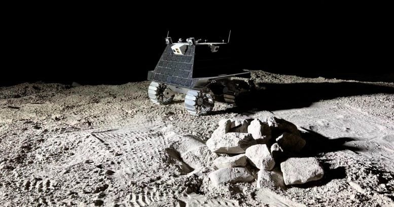 Ay Manzarasında Küçük Rover