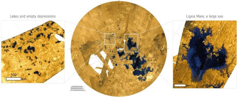 Titan'daki Göller ve Denizler