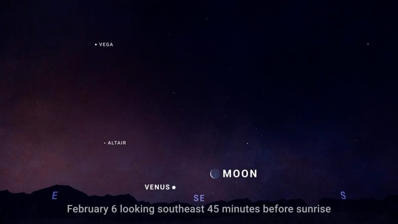 Gökyüzü Haritası Venüs Ayı Şubat 2024