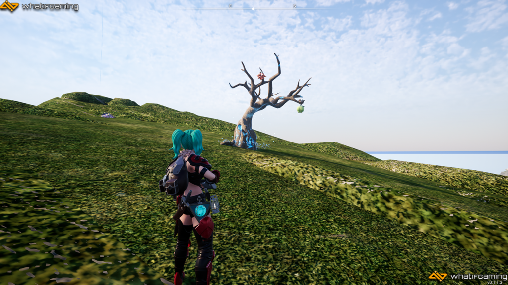 Astral Dağları'ndaki Çimenli Alanda Bir Beceri Meyve Ağacı