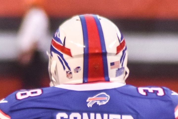 Buffalo Bills kaskının hareketsiz görüntüsü.