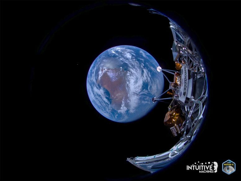 Sezgisel Makineler Nova-C Ay'a İniş Aracı Dünyanın Görünümü