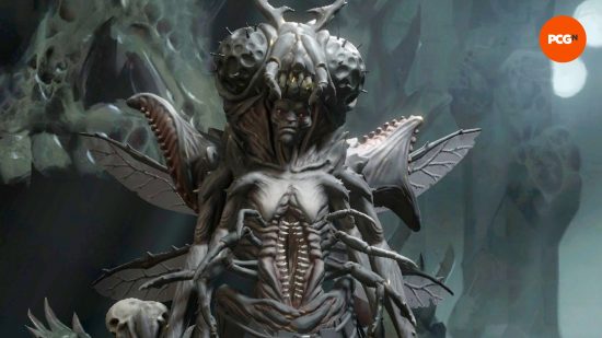 Solium Infernum Baş Şeytanlarından biri olan Beelzebub'un kanatları ve sinek kafası vardır ve göğsü açık olup kendi dişlerini taşır.
