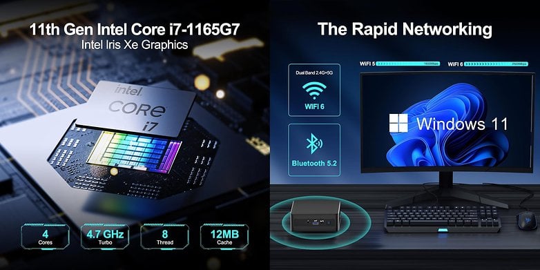 Intel Nuc 11'deki Core i7 işlemci hakkında bilgi görseli