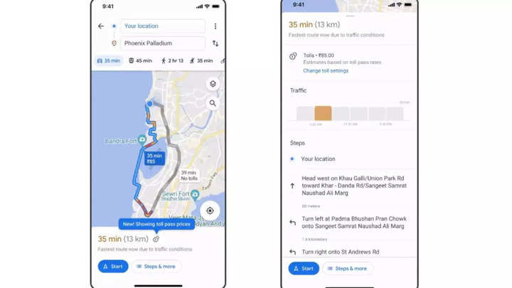 Google Haritalar'ı kullanarak ücretli geçişlerden ve otoyollardan nasıl tasarruf edilir?