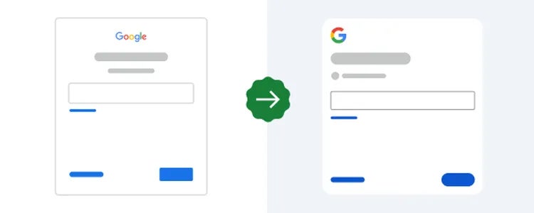   Eski tasarım ve Yeni tasarım - Google Hesapları için yeni oturum açma kullanıcı arayüzü kullanıma sunuluyor