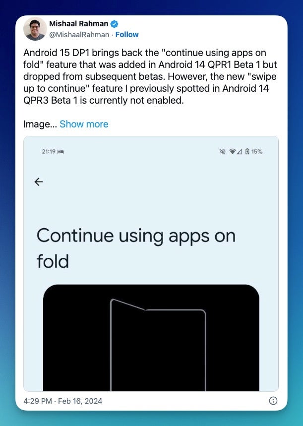 Google Pixel Fold ekran devamlılığı özelliği geri dönüş yapabilir
