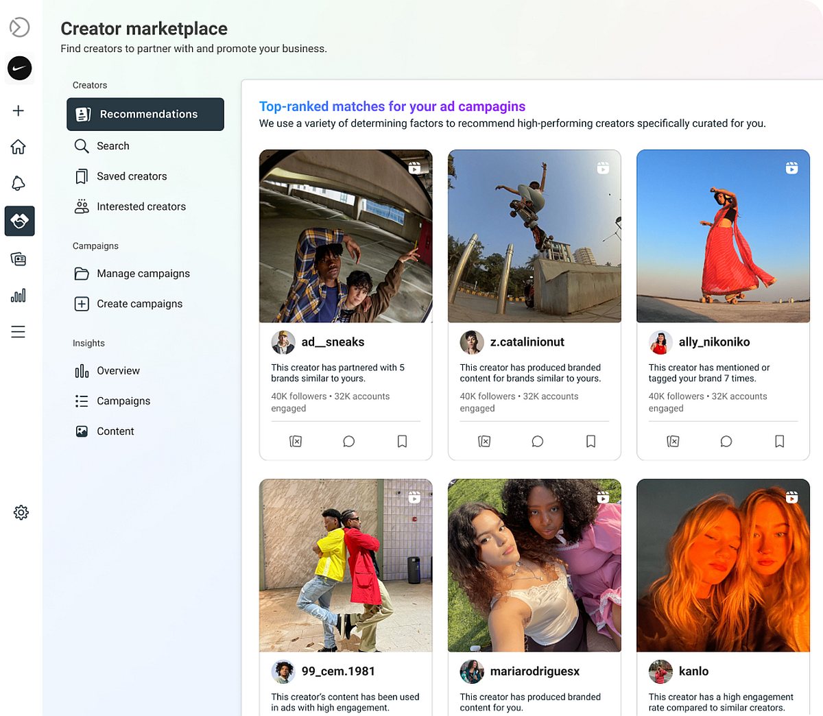 yaratıcı pazar yeri meta Instagram Yaratıcı Pazar Yeri