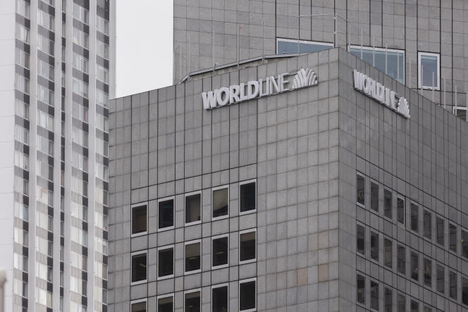 La Défense, Hauts-de-Seine'deki Worldline genel merkezi, 26 Ekim 2023.