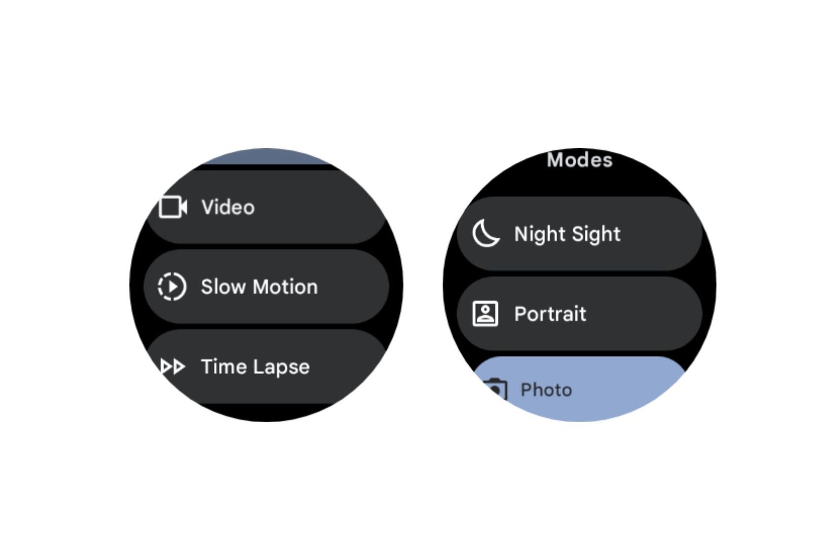 Image Credit–9to5Google - Pixel Watch Camera uygulaması Gece Görüşü, Video, Ağır Çekim ve daha fazlasını ekler