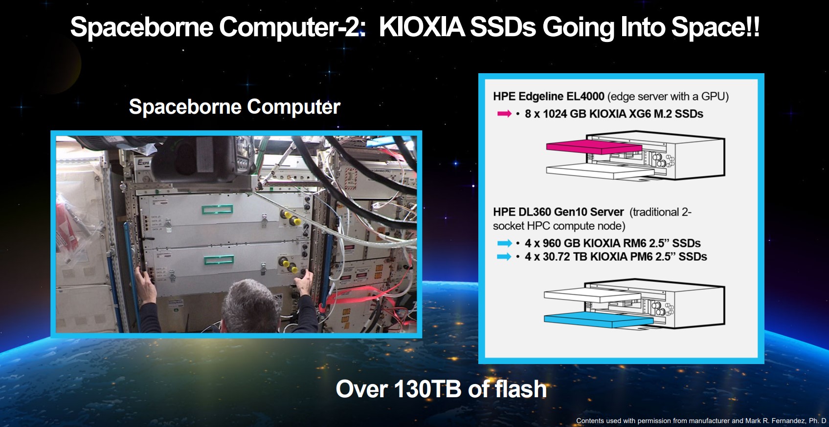 Spaceborne Computer-2, HPE tarafından 310 TB'ın üzerinde Kioxia SSD'leri kullanılarak üretildi