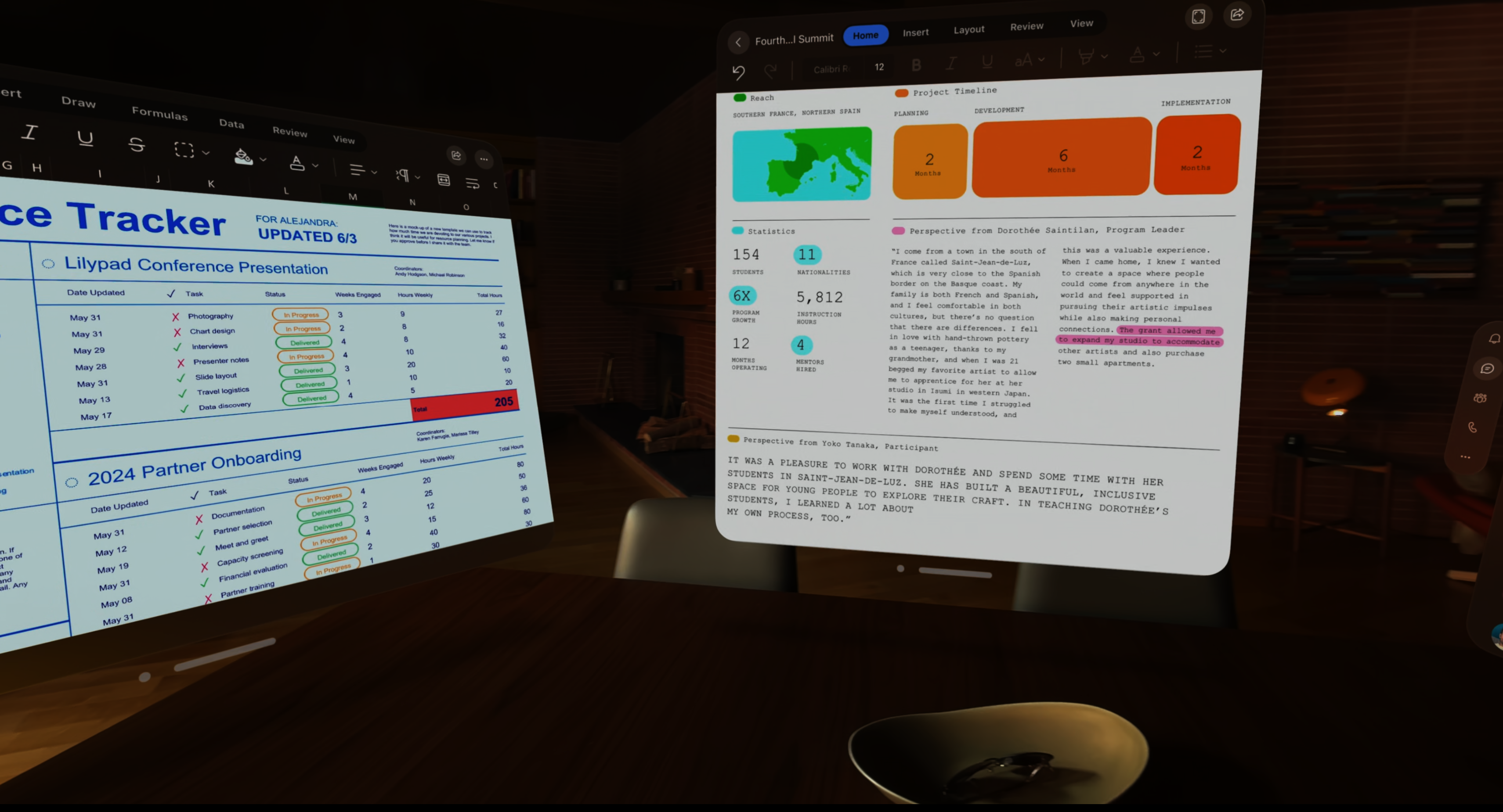 Microsoft Office ve Teams, Apple Vision Pro VR başlığında
