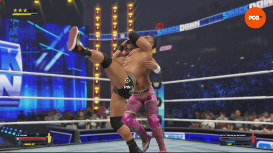 WWE2K24 incelemesi: LA Knight, BFT bitiricisini Seth'e karşı kullanmak üzere "kahrolası" Rollins.
