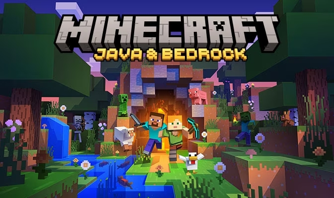 Minecraft Bedrock ve Java Sürümü kapak resmi