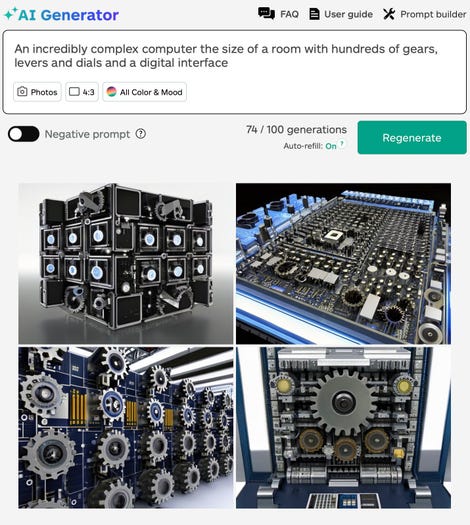 istock-yüzlerce-ekipman-kolu-ve-kadran-ve-dijital-arayüze sahip, inanılmaz derecede karmaşık, oda boyutunda bir bilgisayar