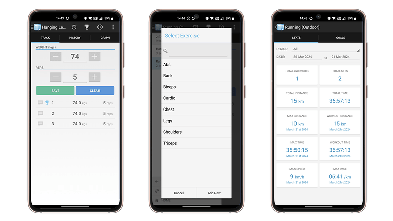 En iyi 5 uygulama - FitNotes ekran görüntüleri