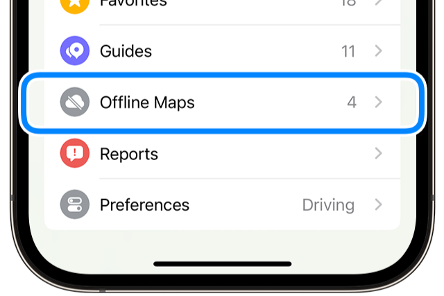 iOS 17 ile sunulan Çevrimdışı haritalar özelliği (Image Credit – Apple) - Google Haritalar, Apple Haritalar veya Waze: Yolu gerçekten hangi navigasyon uygulaması yönetiyor?